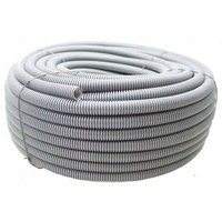 Rura karbowana bez pilota PVC SZARA Peszel RKGL 28/23 (50M)
