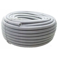 Rura karbowana bez pilota PVC SZARA Peszel RKGL 28/23 (50M)