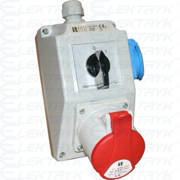ZI05\R442 ZESTAW INSTALACYJNY O-I/32A,3P+N+PE/2P+PE-SZT2,DŁAW.M25