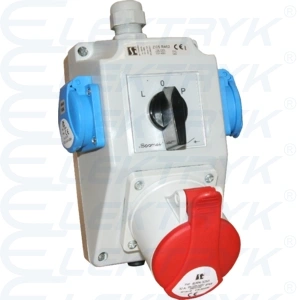 ZI05\R461 ZESTAW INSTALACYJNY LOP/32A,3P+N+PE/2P+PE,DŁAW.M25