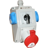 ZI05\R361 ZESTAW INSTALACYJNY L-O-P/32A 3P+PE/2P+PE DŁAW.M25