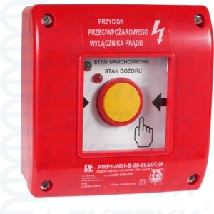Ręczny przycisk przeciwpożarowy wyłącznika prądu PWP1-W01-A-30-2LED7-M