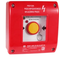 Ręczny przycisk przeciwpożarowy wyłącznika prądu PWP1-W01-A-10-2LED7