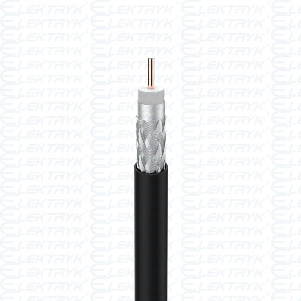 Kabel koncentryczny T-100 PE EN 50117-2-5 Class A 16PAtC O1,13/4,8/6,6mm, czarny (rolki 250m)