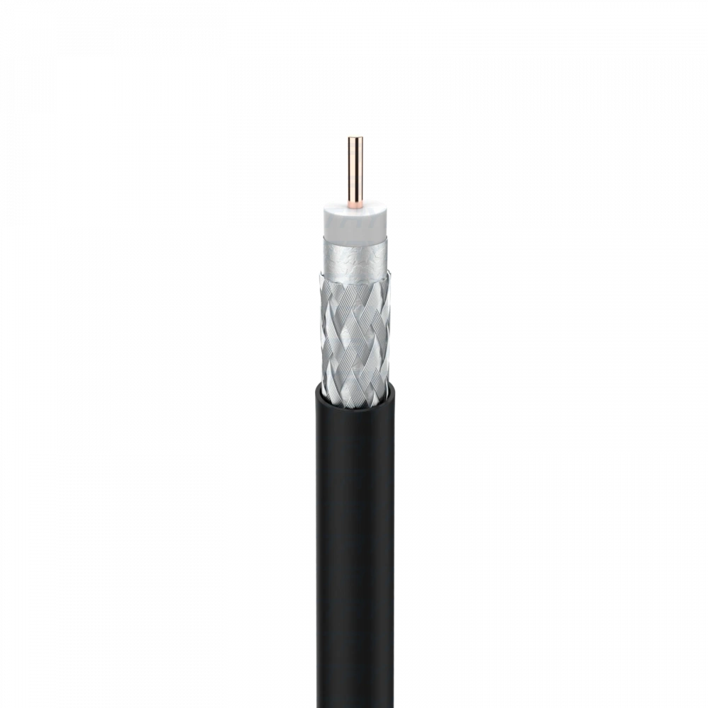 Kabel koncentryczny T-100 PE EN 50117-2-5 Class A 16PAtC O1,13/4,8/6,6mm, czarny (rolki 250m)