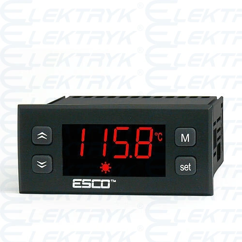 ES10 24V regulator temperatury tablicowy, we. NTC, -50...+150C, j wyjś. przekaźnik., czujnik NTC w komplecie, 24VAC/DC SMPS