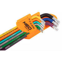 Klucze Torx T10-50, zestaw 9 szt., kolorowe