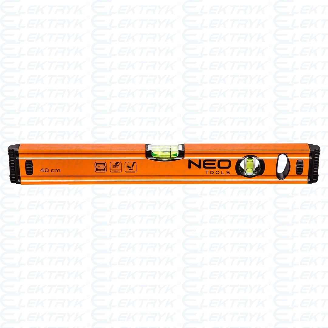 Poziomnica aluminiowa 40 cm, 2 libelle