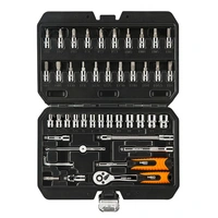 Klucze nasadowe 1/4", zestaw 46 szt., CrV
