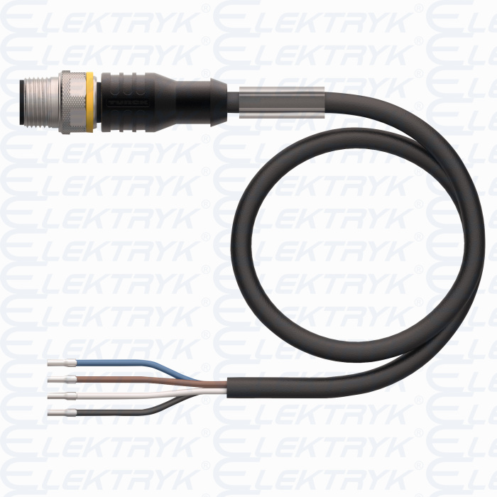 RSC4.4T-2/TEL Przewód wtyczka męska prosta M12 4p 2mb