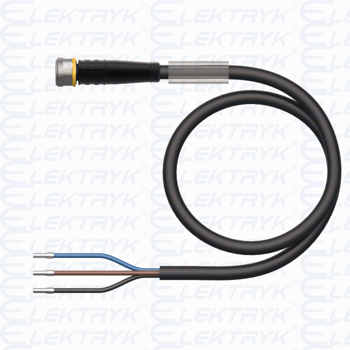 PKG3M-2/TXL Przewód M8 3P żeńska prosta 2mb