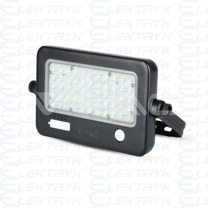 VT-788-10 10W LED SOLAR FLOODLIGHT-DETACHABLE TWIN PAD COLORCODE:4000K BLACK BODYVTAC