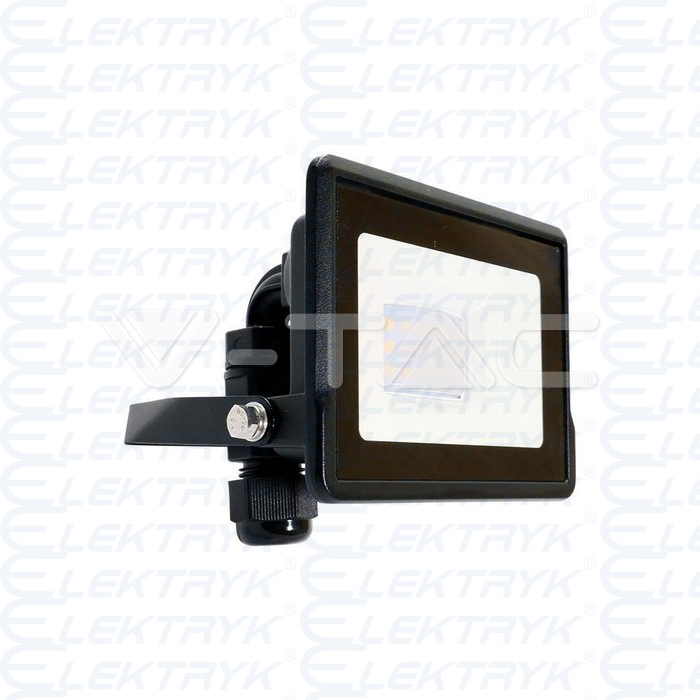 VT-118 10W Naświetlacz LED SMD z mufą kablową / Chip SAMSUNG / Barwa:4000K / Obudowa: Czarna 735lm