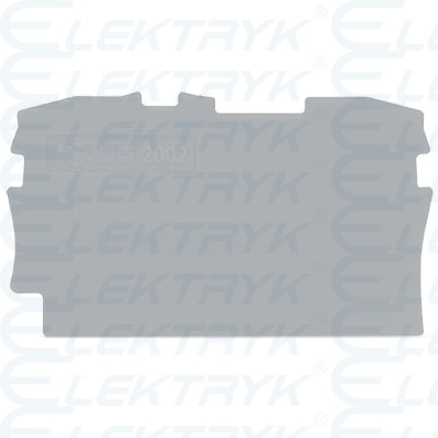 ścianka końcowa/wewnętrzna gr. 0,8 mm szara