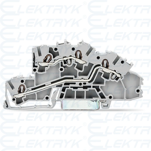 piętrowa złączka instalacyjna L/L Push-in CAGE CLAMP® szara