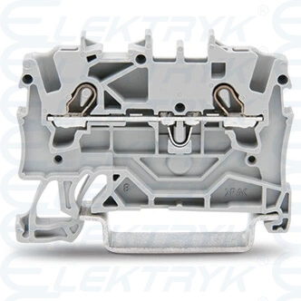 2-przewodowa złączka przelotowa 1,5 mm² do zastosowań Ex e II szara