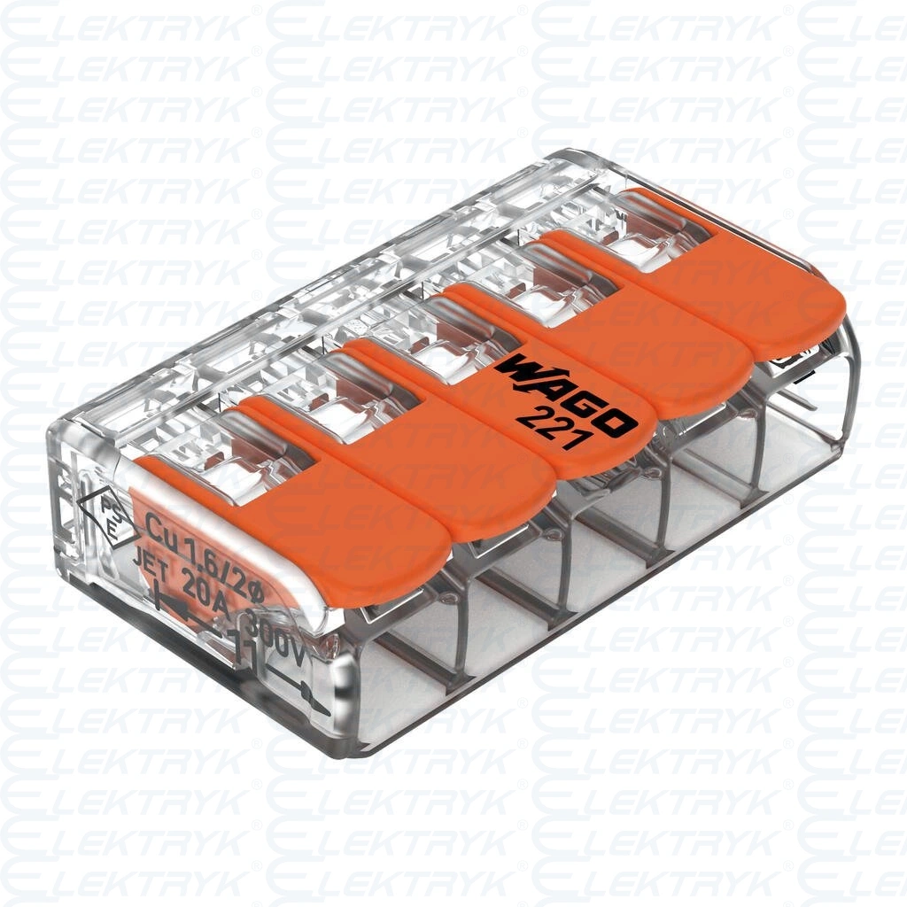 221-415/996-008 Wago Złączka uniwersalna 5x (0,14-4mm2) blister