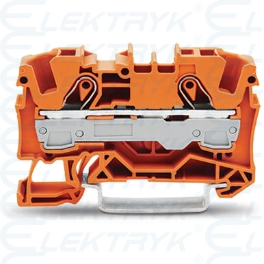 2-przewodowa złączka przelotowa 6 mm² do zastosowań Ex e II pomarańczowa