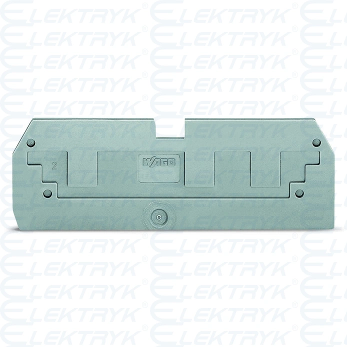 Ścianka końcowa redukcyjna gr. 1 mm w połączeniu ze złączkami 3-przewodowymi z serii 284-681 pomarańczowa