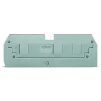 Ścianka końcowa redukcyjna gr. 1 mm w połączeniu ze złączkami 3-przewodowymi z serii 284-681 pomarańczowa