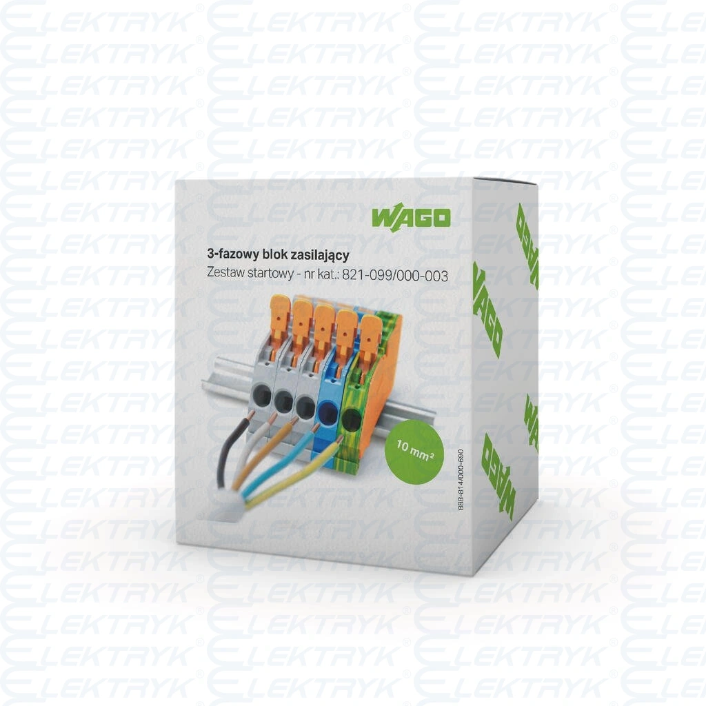 821-099/000-003 Zestaw złączek TOPJOBS do zasilania 3 fazowego 10mm2 kompletny