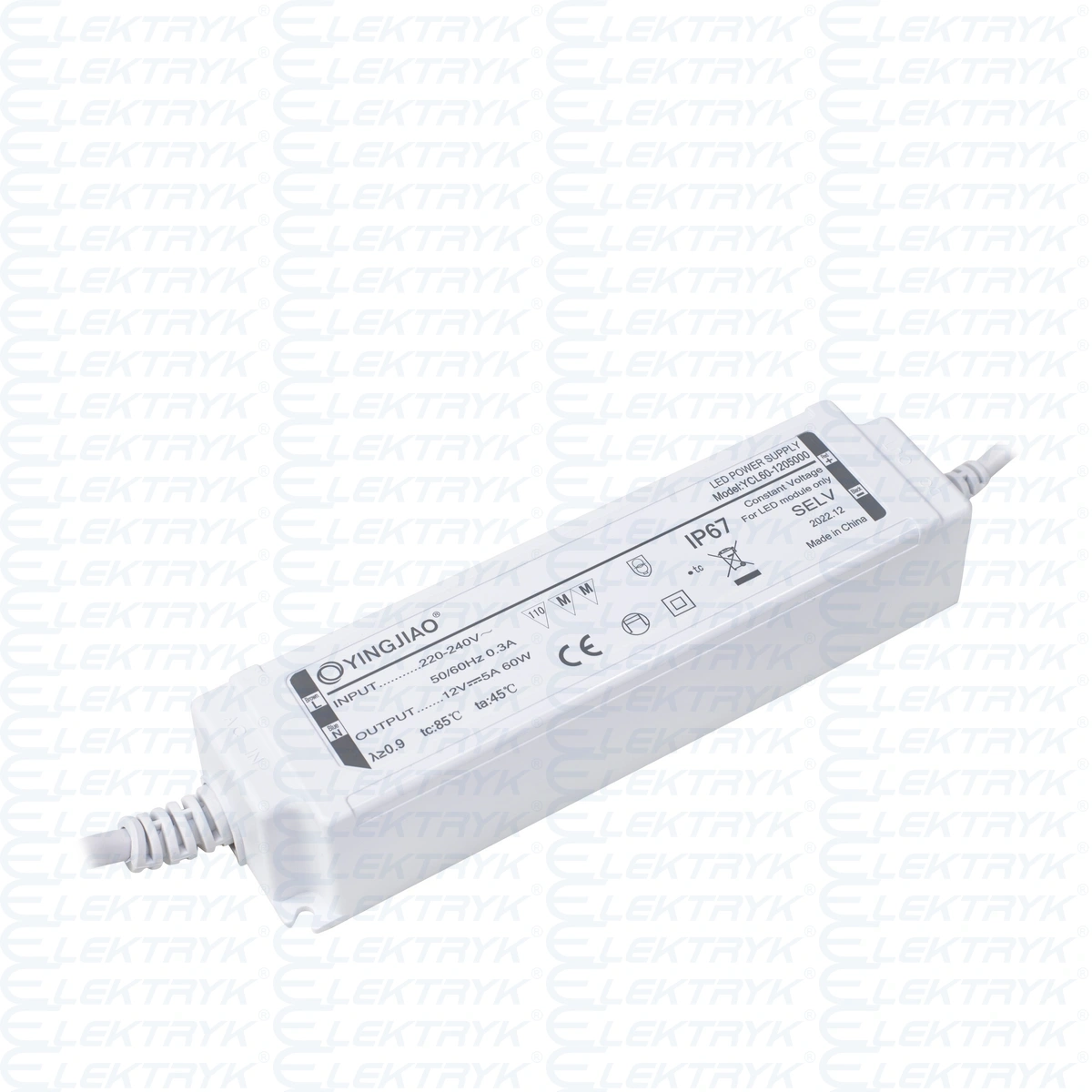 Zasilacz stałonapięciowy LED Yingjiao YCL60 24V 2,5A 60W IP67