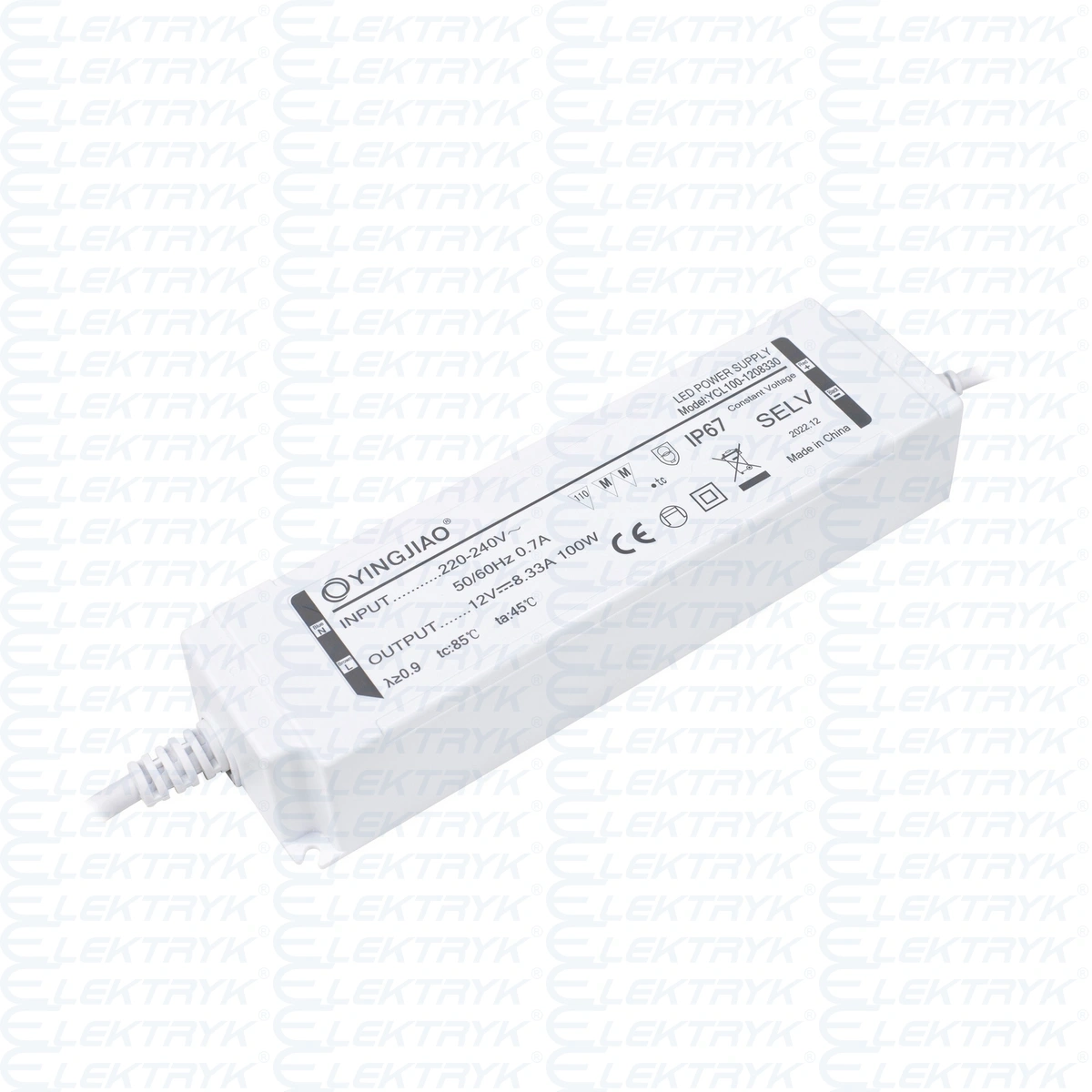 Zasilacz stałonapięciowy LED Yingjiao YCL100 24V 4,16A 100W IP67