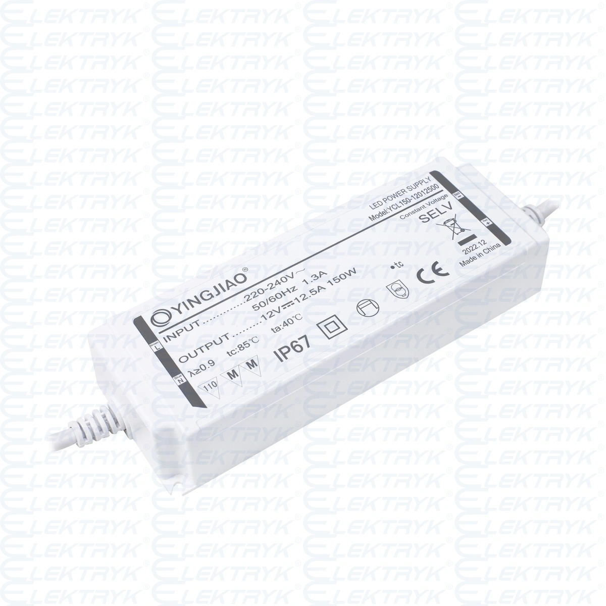 Zasilacz stałonapięciowy LED Yingjiao YCL150 24V 8,33A 200W IP67