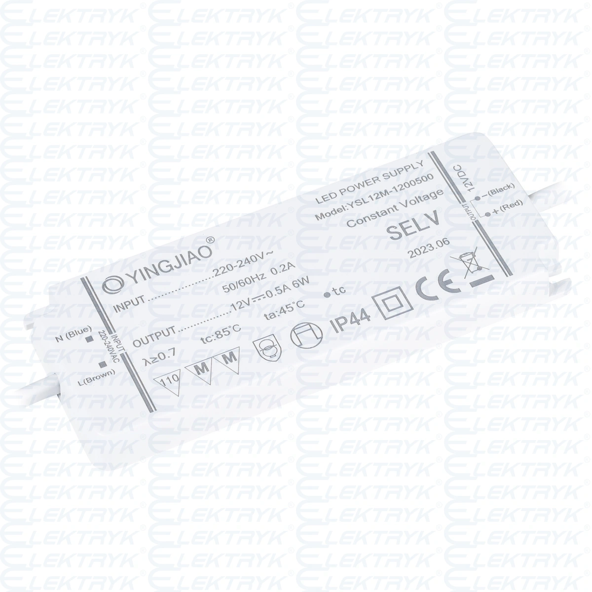 Zasilacz stałonapięciowy LED Yingjiao YSL12M 12V 0,5A 6W