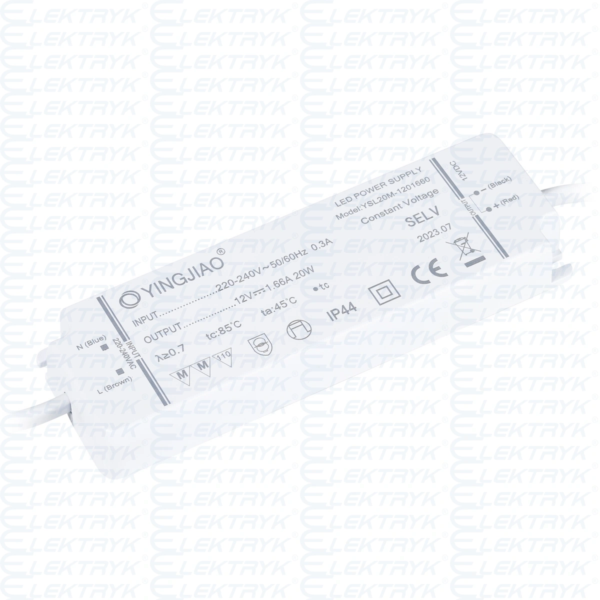 Zasilacz stałonapięciowy LED Yingjiao YSL20M 12V 1,66A 20W