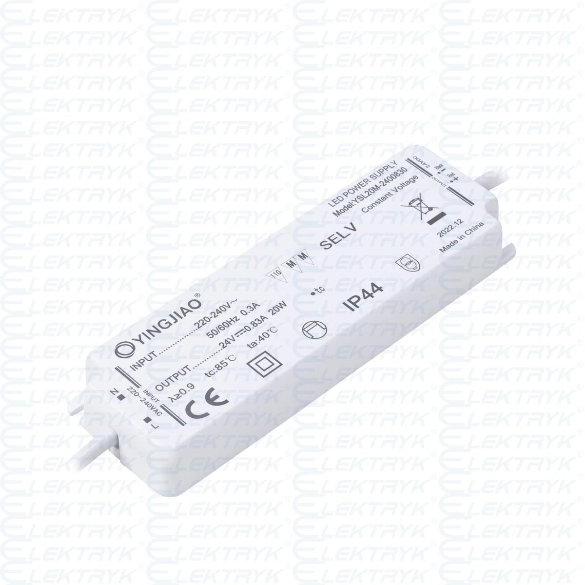 Zasilacz stałonapięciowy LED Yingjiao YSL20M 24V 0,833A 20W
