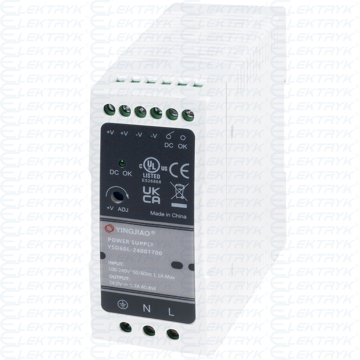 Zasilacz Yingjiao DIN YSL60L 124V 1,7A 40W