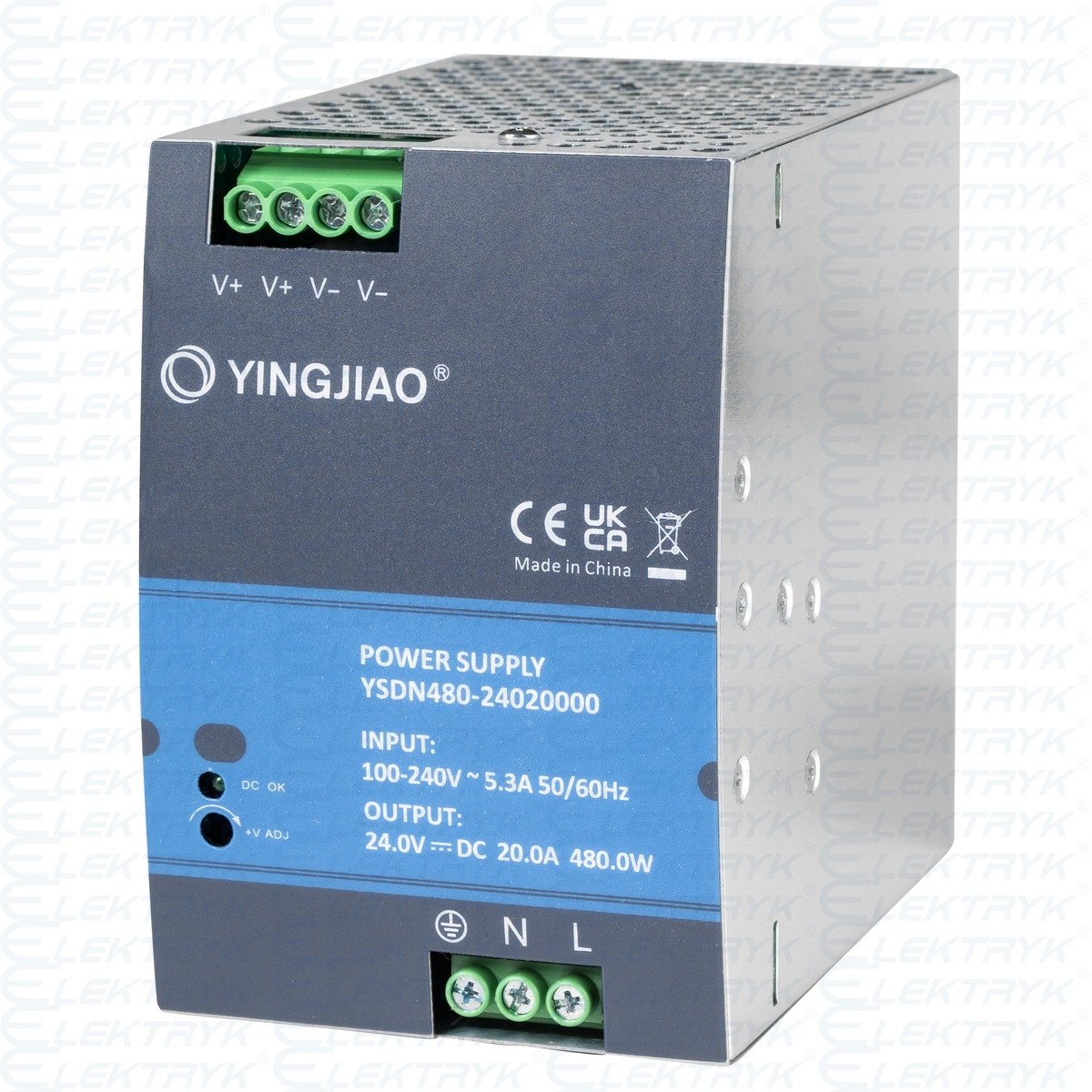 Zasilacz Yingjiao DIN YSDN480 24V 20A 480W