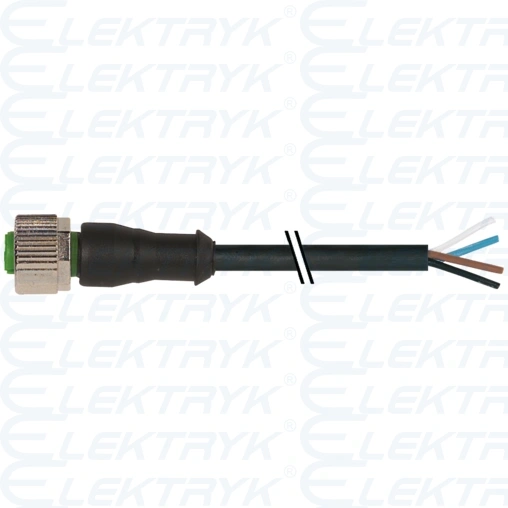 7000-12221-6140500 Przewód M12 żeński prosty 4pin 5mb