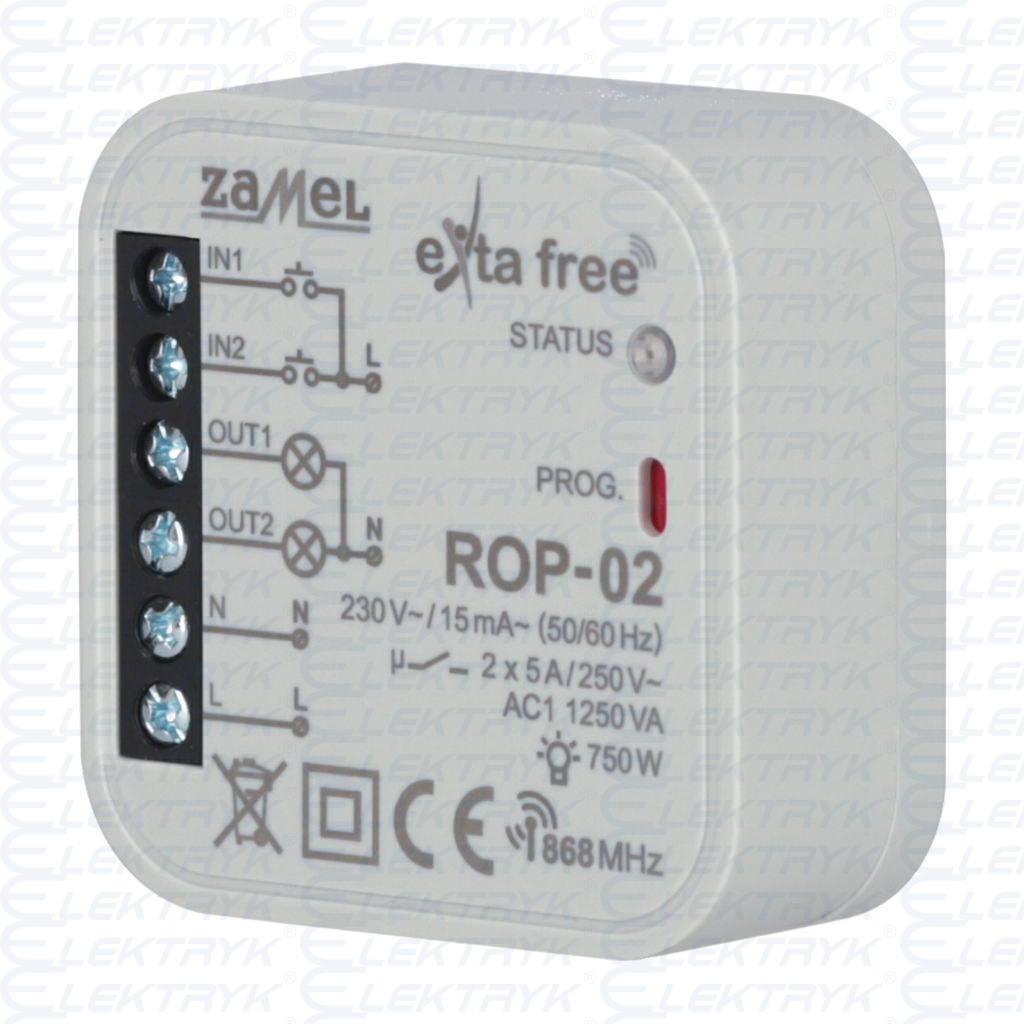 ROP-02 RADIOWY ODBIORNIK P/T 2-kanałowy