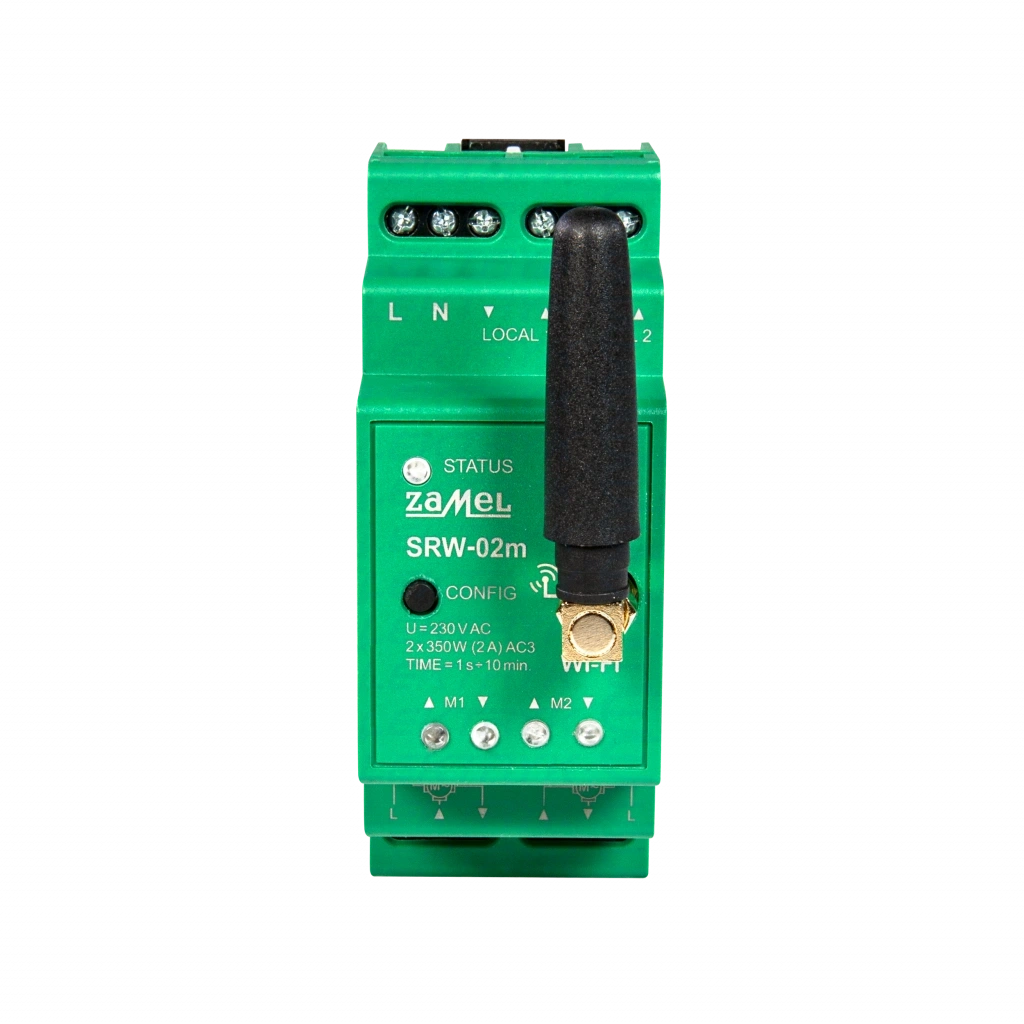SRW-02M Supla STEROWNIK ROLET WI-FI 2-ROLETY MODUŁOWY
